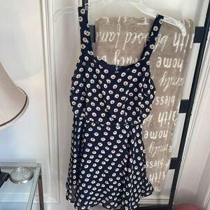 Luca couture flower navy dress